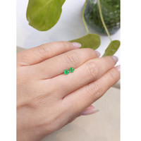 0.41 Ct.Tw.Total Carat Weight Emerald Pair from Zambia Life Style