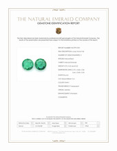 0.44 Ct.Tw.Total Carat Weight Emerald Pair from Zambia Scan Report