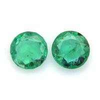0.44 Ct.Tw.Total Carat Weight Emerald Pair from Zambia Video