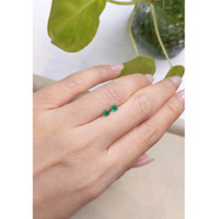 0.44 Ct.Tw.Total Carat Weight Emerald Pair from Zambia Life Style