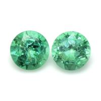 0.35 Ct.Tw.Total Carat Weight Emerald Pair from Zambia Video