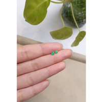 0.35 Ct.Tw.Total Carat Weight Emerald Pair from Zambia Life Style