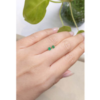 0.35 Ct.Tw.Total Carat Weight Emerald Pair from Zambia Life Style
