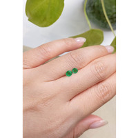 0.64 Ct.Tw.Total Carat Weight Emerald Pair from Zambia Life Style