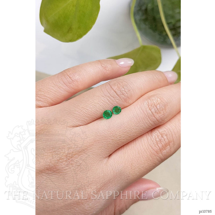 0.64 Ct.Tw. Emerald Pair from Zambia