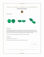 0.55&nbsp;Ct.Tw.Total Carat Weight Emerald Pair from Colombia Appraisal