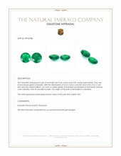 0.55 Ct.Tw.Total Carat Weight Emerald Pair from Colombia Appraisal