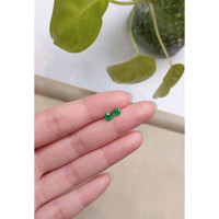 0.55 Ct.Tw.Total Carat Weight Emerald Pair from Colombia Life Style