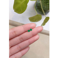 0.46 Ct.Tw.Total Carat Weight Emerald Pair from Colombia Life Style