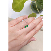 0.46 Ct.Tw.Total Carat Weight Emerald Pair from Colombia Life Style