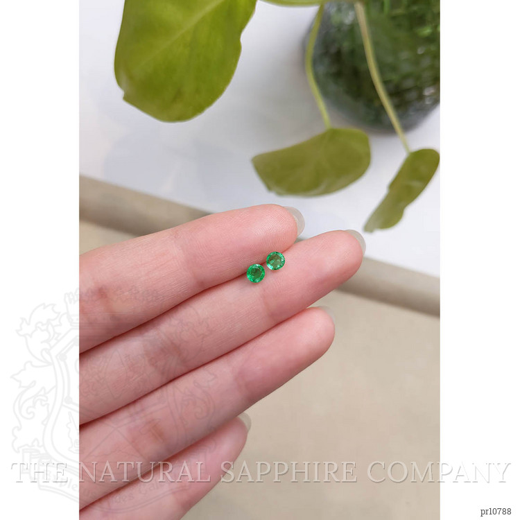 0.59 Ct.Tw. Emerald Pair from Zambia