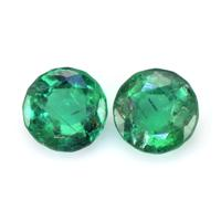 0.45 Ct.Tw.Total Carat Weight Emerald Pair from Zambia Video