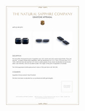 3.92&nbsp;Ct.Tw.Total Carat Weight Blue Sapphire Pair from Australia Appraisal