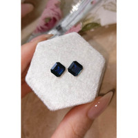 3.92 Ct.Tw.Total Carat Weight Blue Sapphire Pair from Australia Life Style
