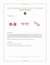 9.44 Ct.Tw.Total Carat Weight Pink Morganite Pair from Brazil Appraisal