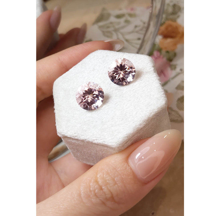 9.44 Ct.Tw. Morganite Pair from Brazil