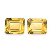 6.42 Ct.Tw. Emerald Cut Citrine Pair