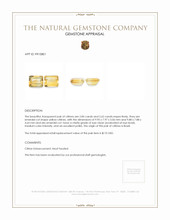 5.46&nbsp;Ct.Tw.Total Carat Weight Citrine Pair from Brazil Appraisal