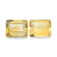 5.46 Ct.Tw. Emerald Cut Citrine Pair