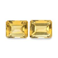 7.05 Ct.Tw. Emerald Cut Citrine Pair