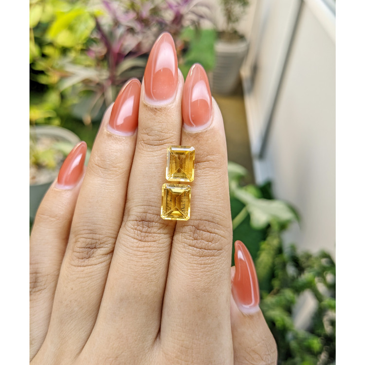 7.05 Ct.Tw. Citrine Pair from Brazil