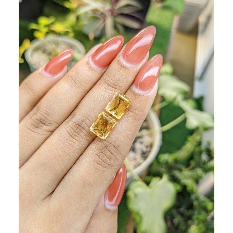 7.05 Ct.Tw. Citrine Pair from Brazil