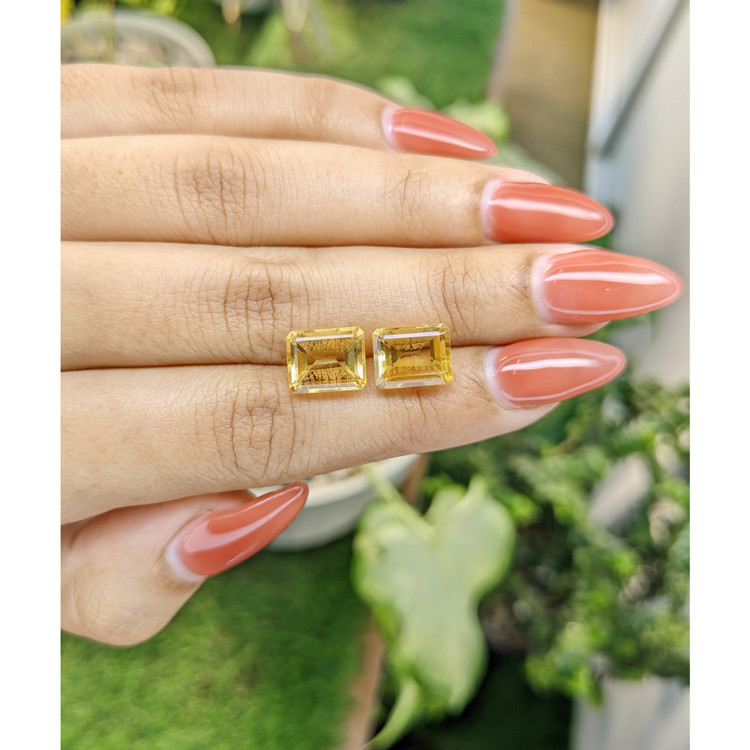 7.05 Ct.Tw. Citrine Pair from Brazil