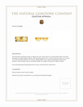 6.44 Ct.Tw.Total Carat Weight Yellow Citrine Pair from Brazil Appraisal