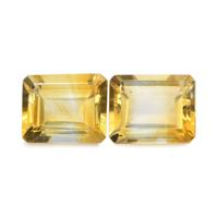 6.44 Ct.Tw. Emerald Cut Citrine Pair