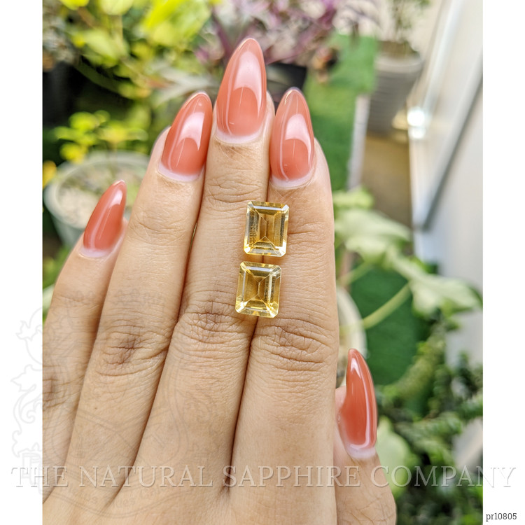 6.44 Ct.Tw. Citrine Pair from Brazil