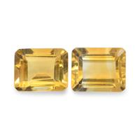 6.02 Ct.Tw. Emerald Cut Citrine Pair