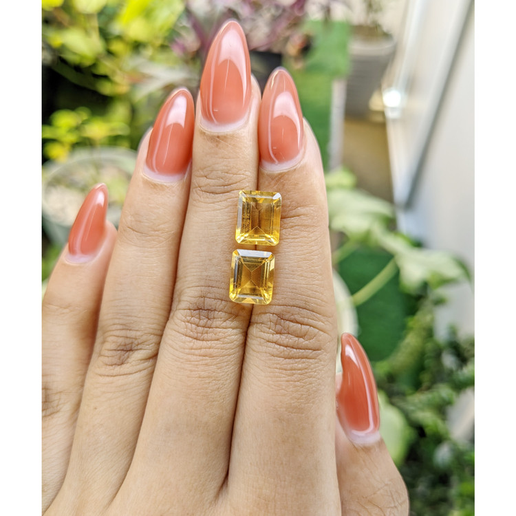 6.02 Ct.Tw. Citrine Pair from Brazil