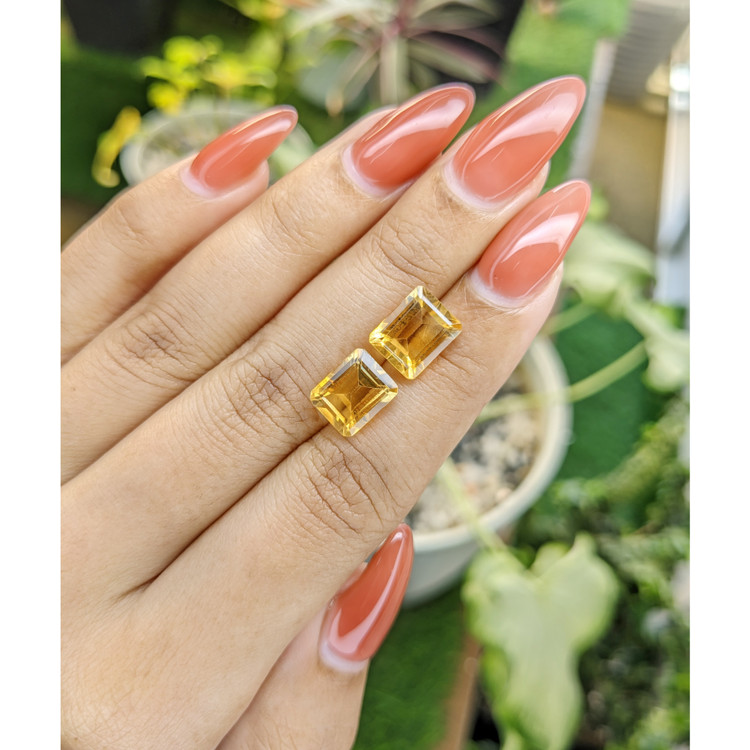 6.02 Ct.Tw. Citrine Pair from Brazil