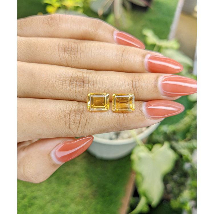 6.02 Ct.Tw. Citrine Pair from Brazil