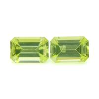 1.12 Ct.Tw. Emerald Cut Peridot Pair
