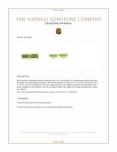 1.08 Ct.Tw.Total Carat Weight Green (Lime Green) Peridot Pair from Ceylon (Sri Lanka) Appraisal