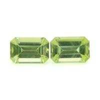1.08 Ct.Tw. Emerald Cut Peridot Pair