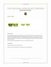 0.95&nbsp;Ct.Tw.Total Carat Weight Peridot Pair from Ceylon (Sri Lanka) Appraisal