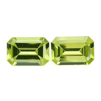 0.95 Ct.Tw. Emerald Cut Peridot Pair