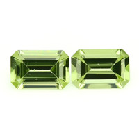 1.06 Ct.Tw. Emerald Cut Peridot Pair