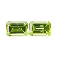 1.14 Ct.Tw. Emerald Cut Peridot Pair
