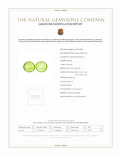 4.14 Ct.Tw.Total Carat Weight Green Cabochon Peridot Pair from Ceylon (Sri Lanka) Scan Report