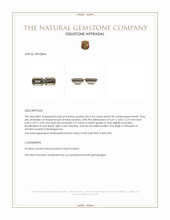 0.89 Ct.Tw.Total Carat Weight Smokey Quartz Pair from Madagascar Appraisal