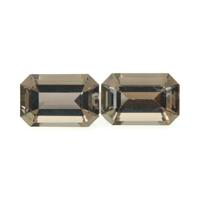 0.89 Ct.Tw. Emerald Cut Smokey Quartz Pair