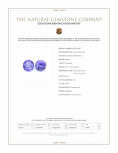 0.71 Ct.Tw.Total Carat Weight Violet Tanzanite Pair from Tanzania Scan Report