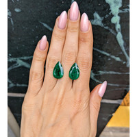 9.93 Ct.Tw.Total Carat Weight Emerald Pair from Colombia Life Style