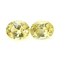 0.88&nbsp;Ct.Tw.Total Carat Weight Yellow Sapphire Pair from Ceylon (Sri Lanka) Video