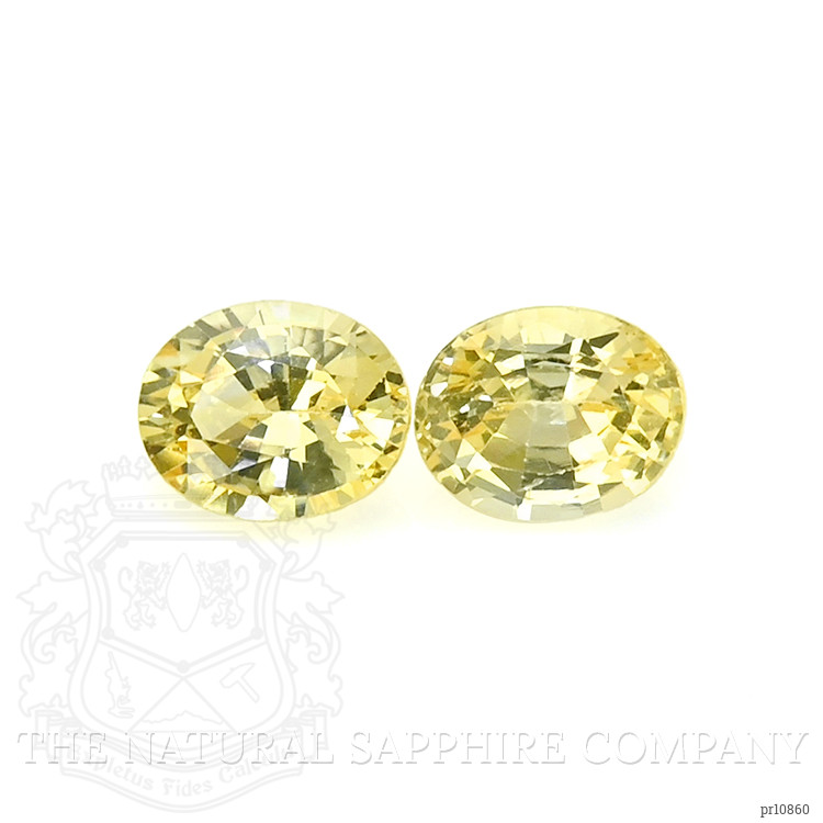 0.88 Ct.Tw. Yellow Sapphire Pair from Ceylon (Sri Lanka)