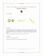 0.73 Ct.Tw.Total Carat Weight Yellow Sapphire Pair from Ceylon (Sri Lanka) Appraisal