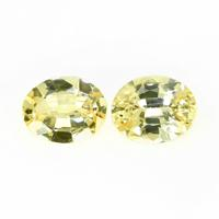 0.73&nbsp;Ct.Tw.Total Carat Weight Yellow Sapphire Pair from Ceylon (Sri Lanka) Video